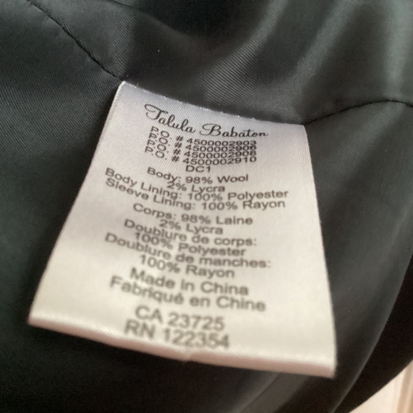 Talula Babaton grey wool blazer Size 6 - Picture 7 of 8